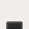 Valentino Rockstud Grainy Calfskin Zippered Wallet | Wallets And Small Leather Goods