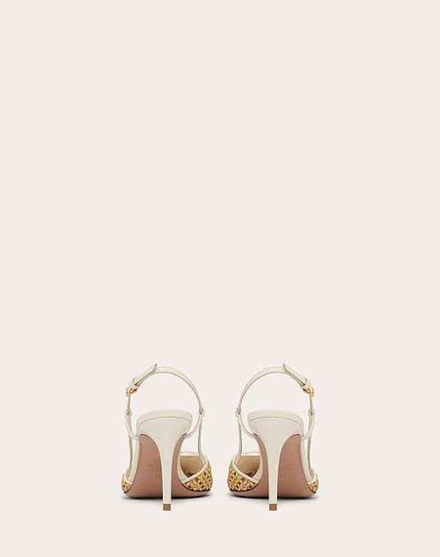 Valentino Vlogo Signature Woven Nappa Slingback Pump 80Mm | Pumps