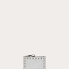 Valentino Rockstud Grainy Metallic Calfskin Card Holder With Zipper | Wallets And Small Leather Goods