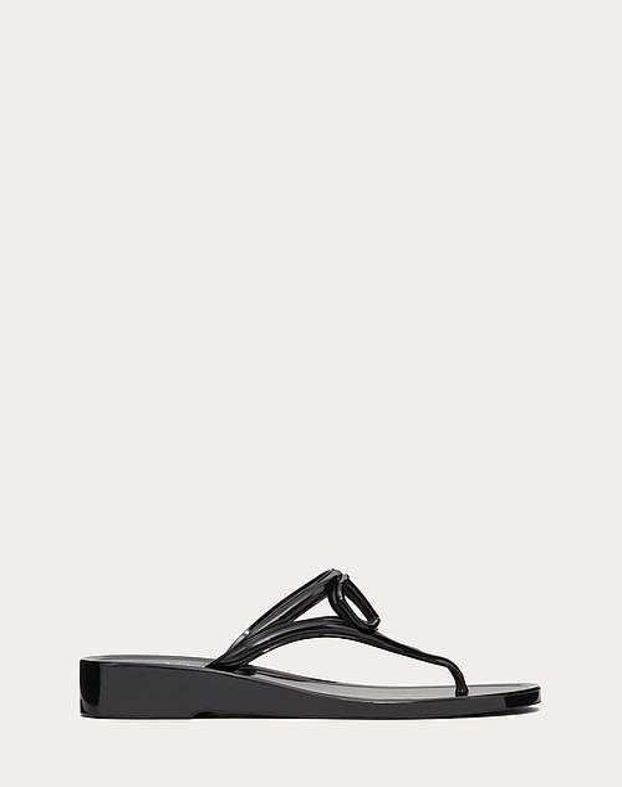 Valentino Vlogo Signature Rubber Thong Sandal | Slides And Thongs