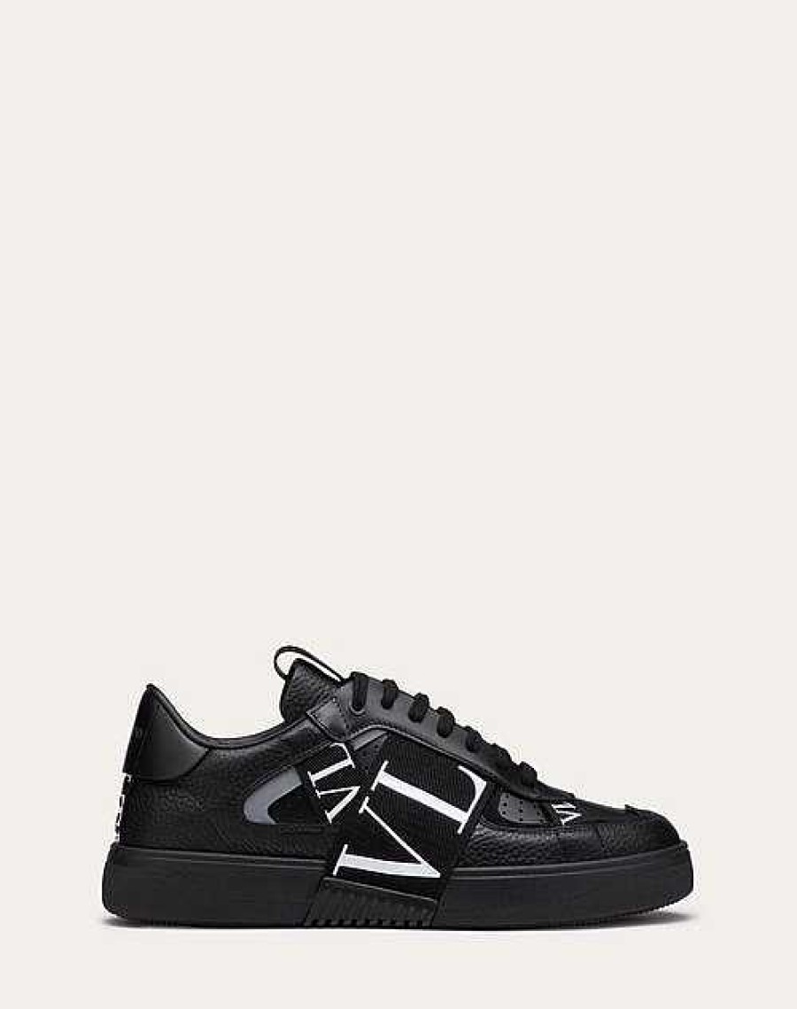 Valentino Low-Top Calfskin Vl7N Sneaker With Bands | Sneakers