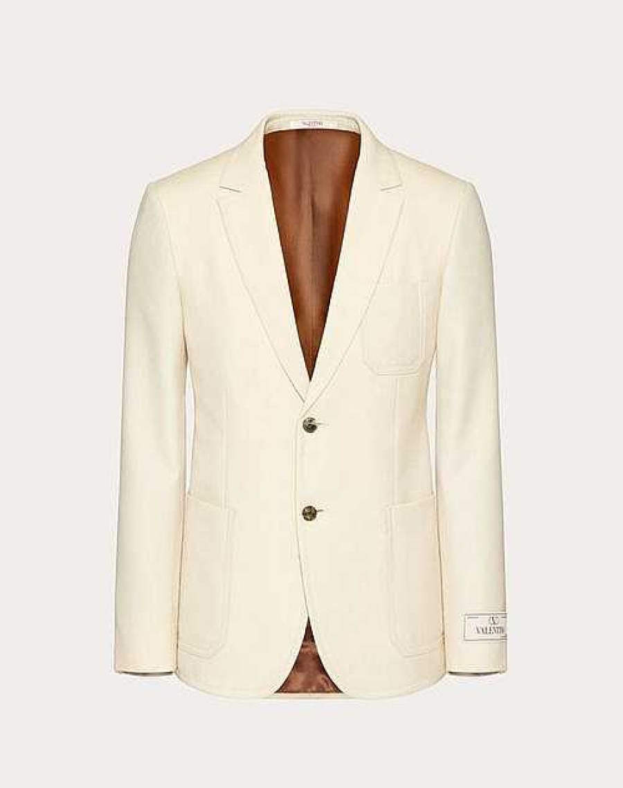 Valentino Single-Breasted Wool Jacket With Maison Valentino Tailoring Label | Coats And Blazers