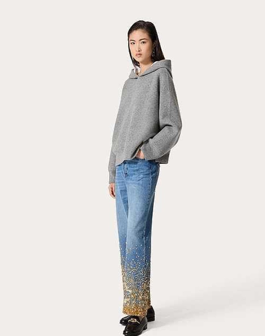 Valentino Wool And Stretched Viscose Sweater | Knitwear