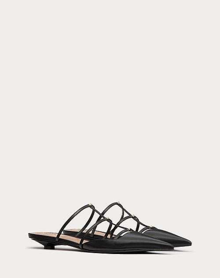 Valentino Rockstud Wispy Calfskin Mule 20Mm | Ballerinas