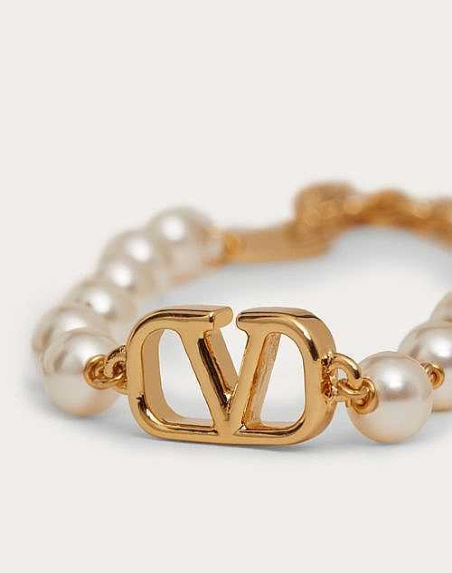 Valentino Vlogo Signature Bracelet With Pearls | Jewelry