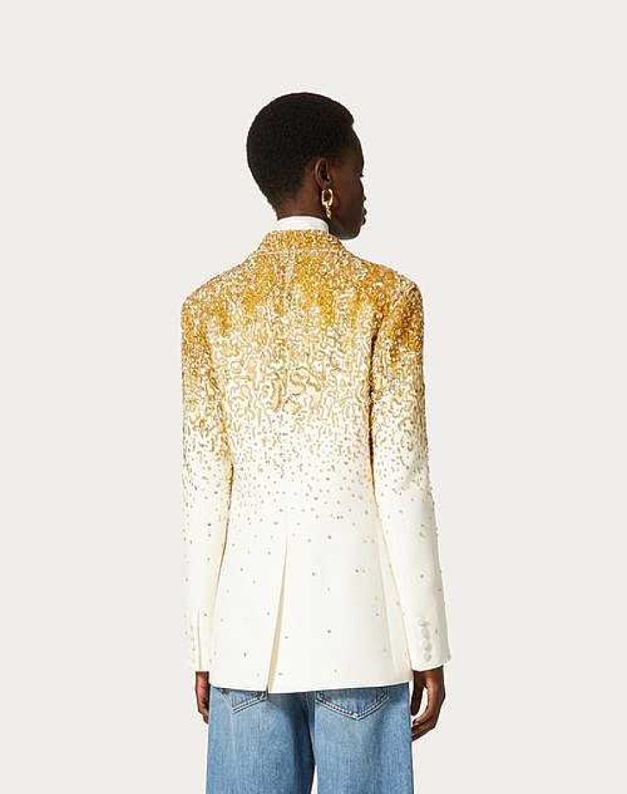 Valentino Embroidered Crepe Couture Blazer | Jackets And Blazers