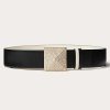 Valentino One Stud Reversible Shiny Calfskin Belt 40Mm | Belts