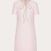 Valentino Embroidered Crepe Couture Short Dress | Dresses