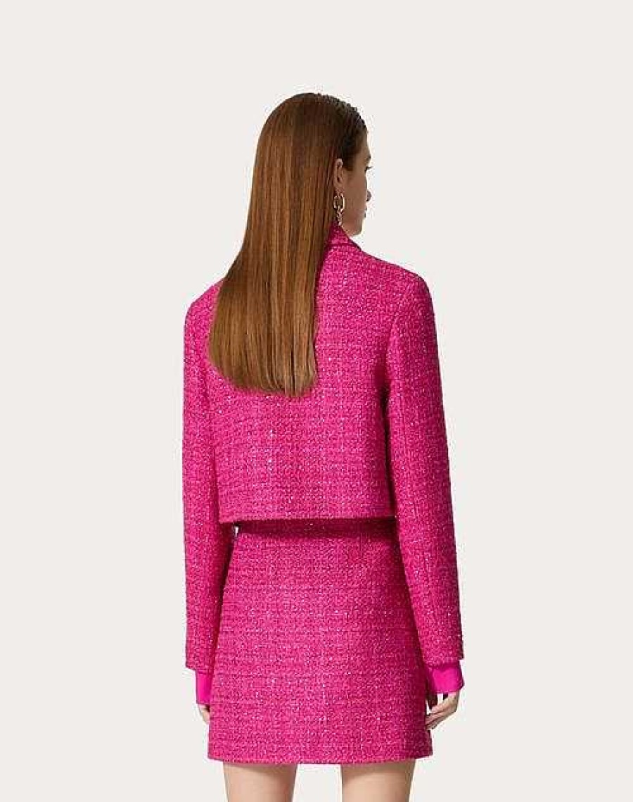 Valentino Glaze Tweed Light Jacket | Jackets And Blazers