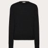 Valentino Crewneck Sweater In Viscose And Wool With Toile Iconographe Pattern | Knitwear