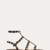 Valentino Rockstud Flat Calfskin Sandal With Straps | Sandals