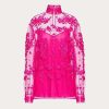 Valentino Tulle Illusione Embroidered Top | Shirts And Tops