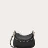 Valentino Small Rockstud Hobo Bag In Grainy Calfskin | Shoulder Bags