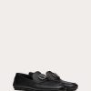 Valentino Vlogo Signature Grainy Calfskin Driving Shoe | Lace-Ups And Loafers