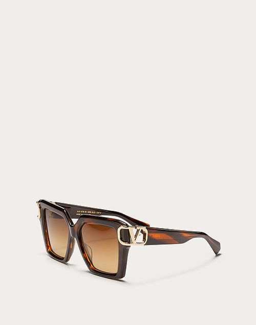 Valentino I - Squared Acetate Vlogo Frame | Eyewear