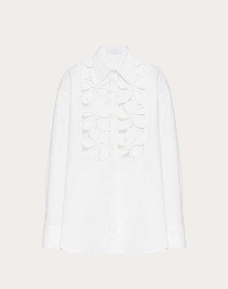 Valentino Embroidered Compact Popeline Shirt | Shirts And Tops