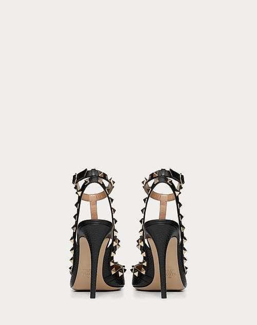 Valentino Rockstud Grainy Leather Ankle Strap Pump 100 Mm | Pumps