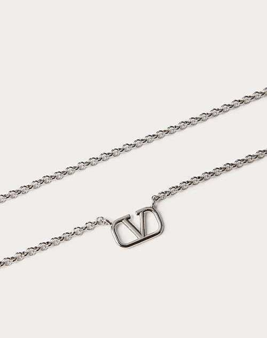 Valentino Vlogo Signature Metal Necklace | Jewelry