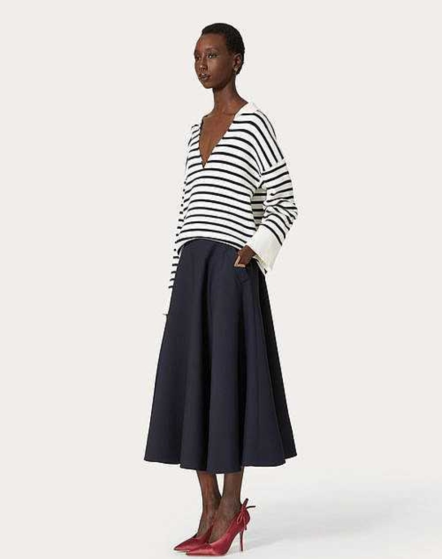 Valentino Crepe Couture Midi Skirt | Skirts