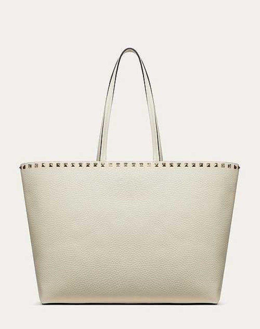 Valentino Rockstud Grainy Calfskin Tote Bag | Totes