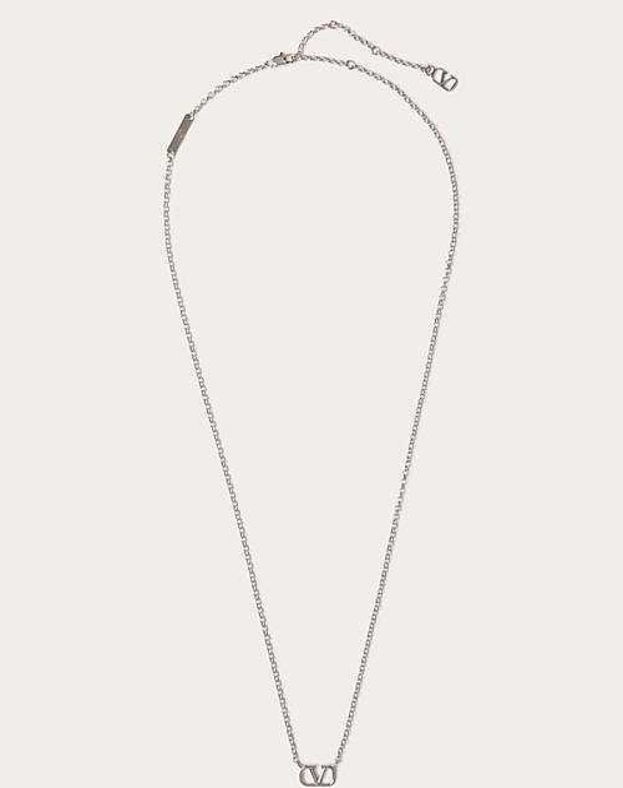 Valentino Vlogo Signature Metal Necklace | Jewelry