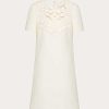 Valentino Embroidered Crepe Couture Short Dress | Dresses