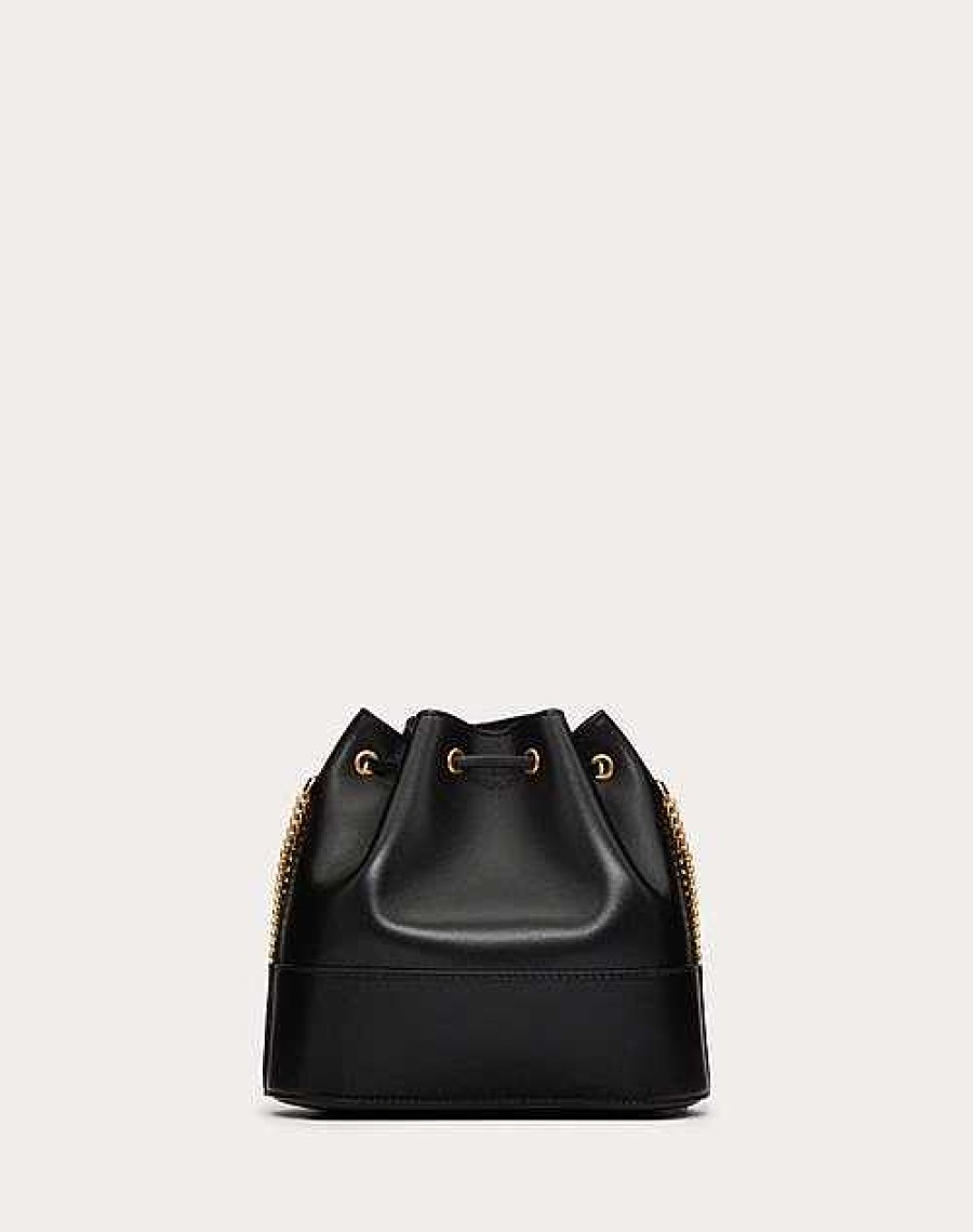 Valentino Mini Bucket Bag In Nappa With Vlogo Signature Chain | Shoulder Bags