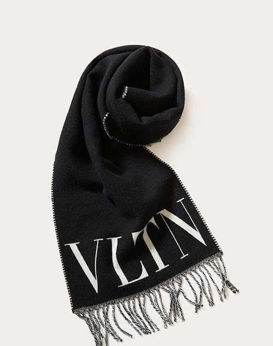 Valentino Vltn Wool And Cashmere Scarf | Soft Accessories