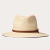 Valentino The Bold Edition Vlogo Woven Panama Fedora Hat With Metal Detail | Hats And Gloves