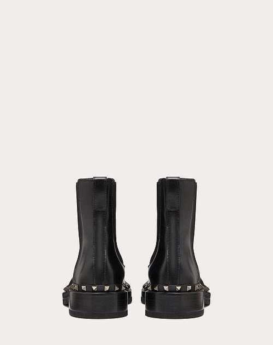 Valentino M-Way Rockstud Ankle Boot In Calfskin Leather | Boots