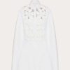 Valentino Embroidered Compact Popeline Short Dress | Dresses