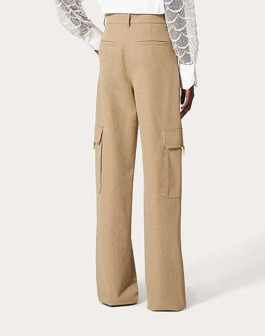 Valentino Stretch Cotton Canvas Cargo Pants | Pants And Shorts