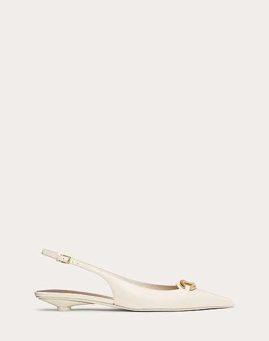 Valentino The Bold Edition Vlogo Calfskin Slingback Ballerinas 20Mm | Pumps