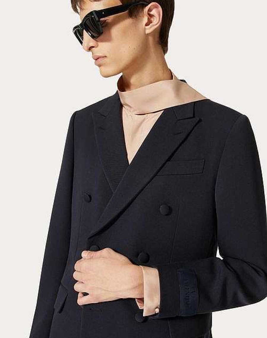 Valentino Double-Breasted Wool Jacket With Maison Valentino Tailoring Label | Coats And Blazers