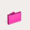 Valentino Rockstud Calfskin Cardholder With Zip | Wallets And Small Leather Goods