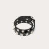 Valentino Rockstud Calfskin Double-Strap Bracelet | Jewelry