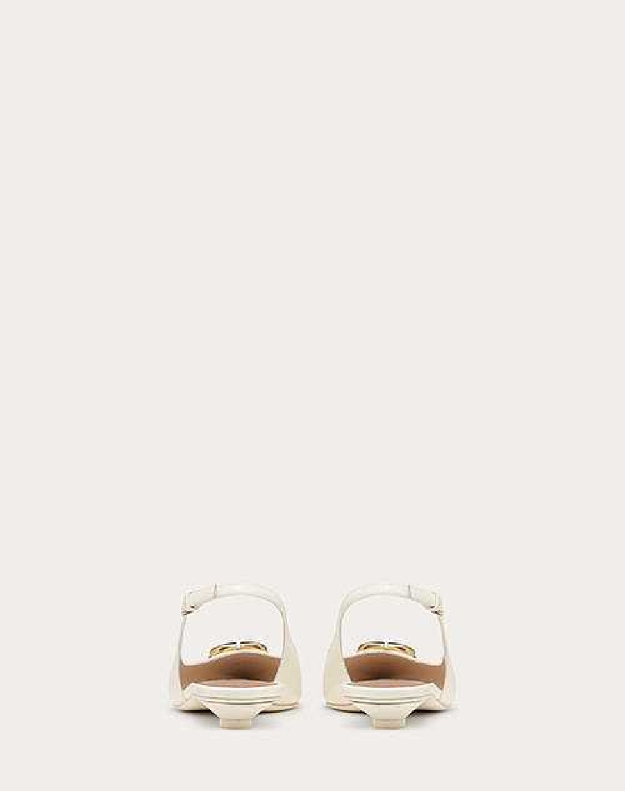 Valentino The Bold Edition Vlogo Calfskin Slingback Ballerinas 20Mm | Pumps