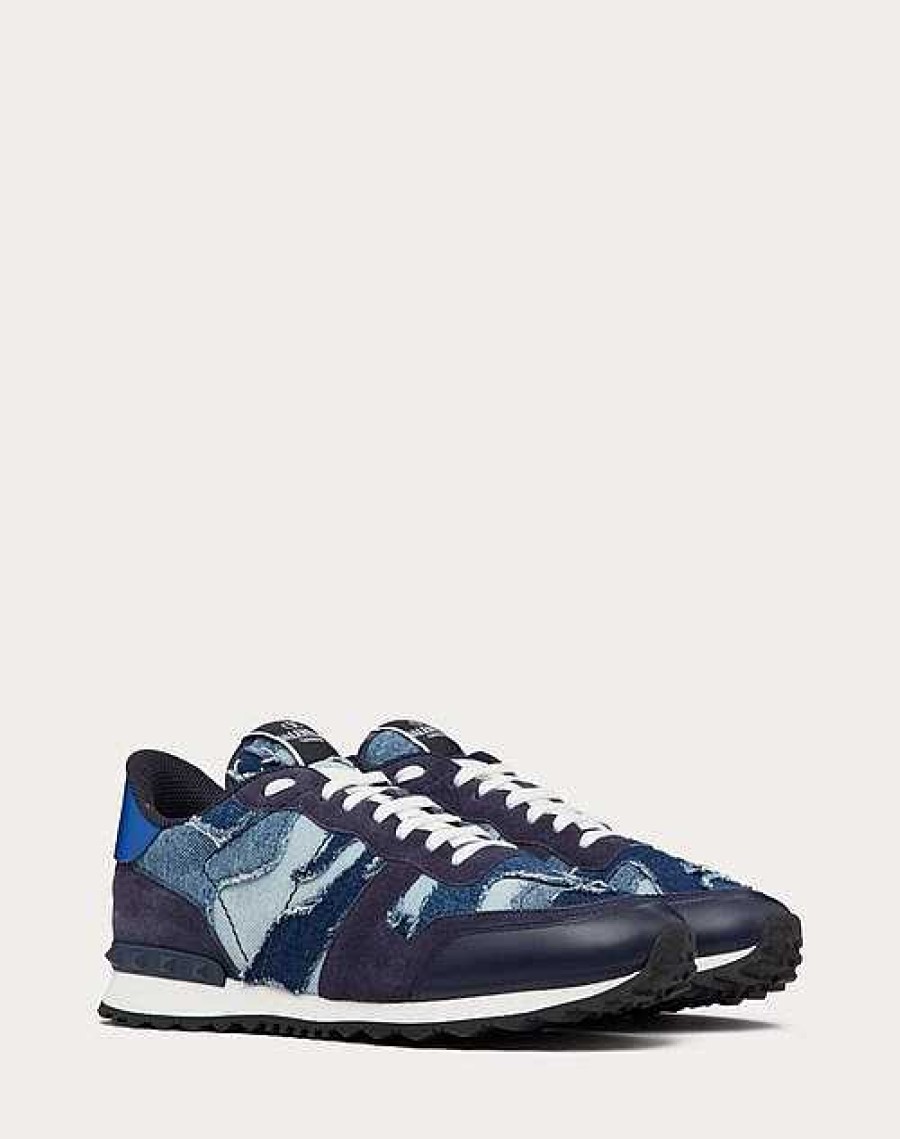 Valentino Rockrunner Camouflage Denim Sneaker | Sneakers