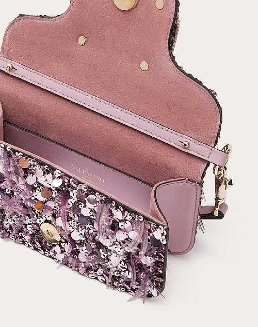 Valentino Small Loco Shoulder Bag With 3D Embroidery | Shoulder Bags