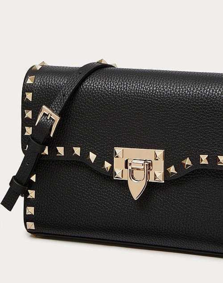 Valentino Small Rockstud Grainy Calfskin Crossbody Bag | Shoulder Bags