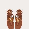 Valentino Vlogo Signature Flat Thong Sandal In Grainy Calfskin | Slides And Thongs