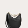 Valentino Vlogo Moon Medium Grainy Calfskin Hobo Bag With Chain | Shoulder Bags