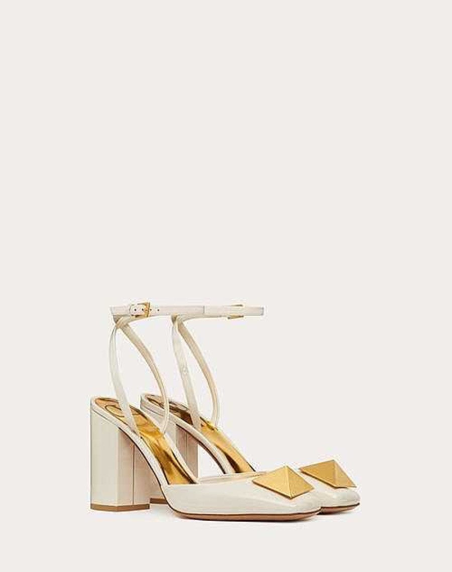 Valentino One Stud Pump In Patent Leather 90Mm | Pumps