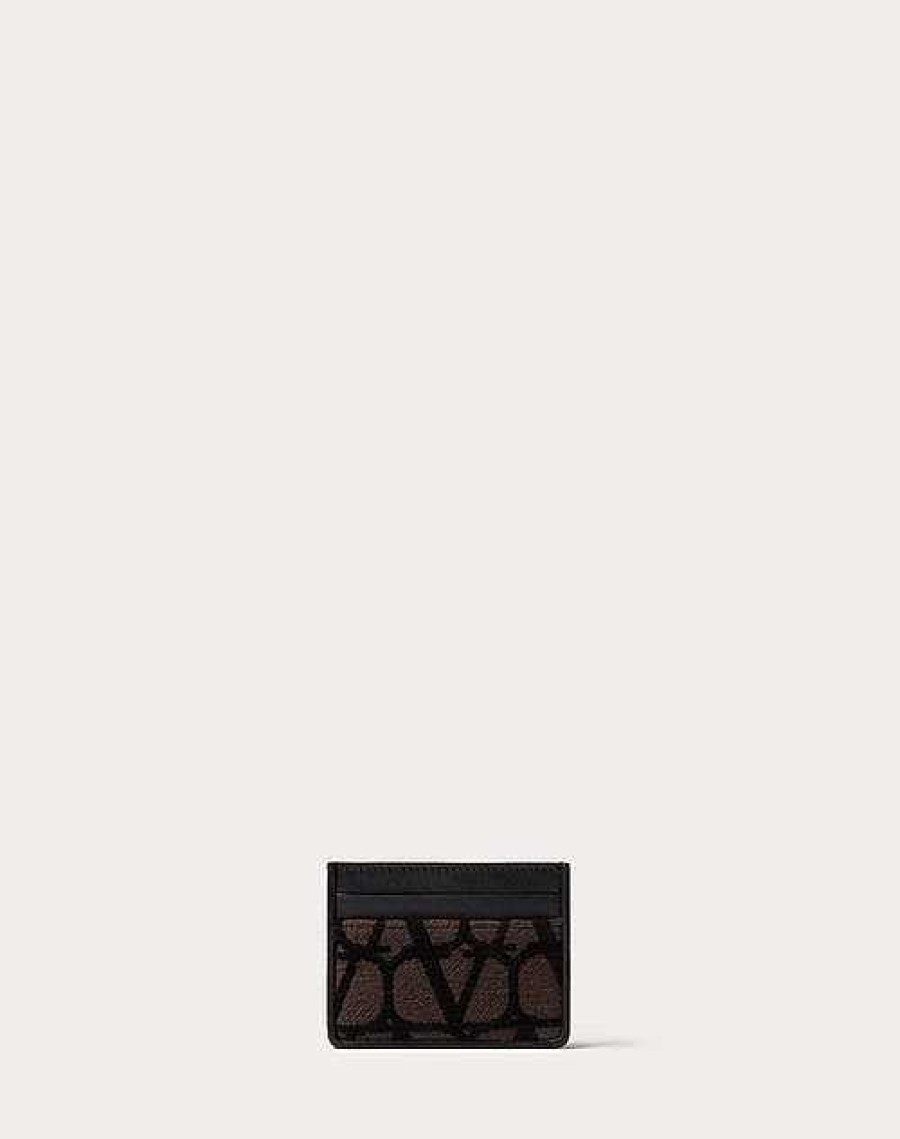 Valentino Toile Iconographe Cardholder With Leather Details | Wallets And Small Leather Goods