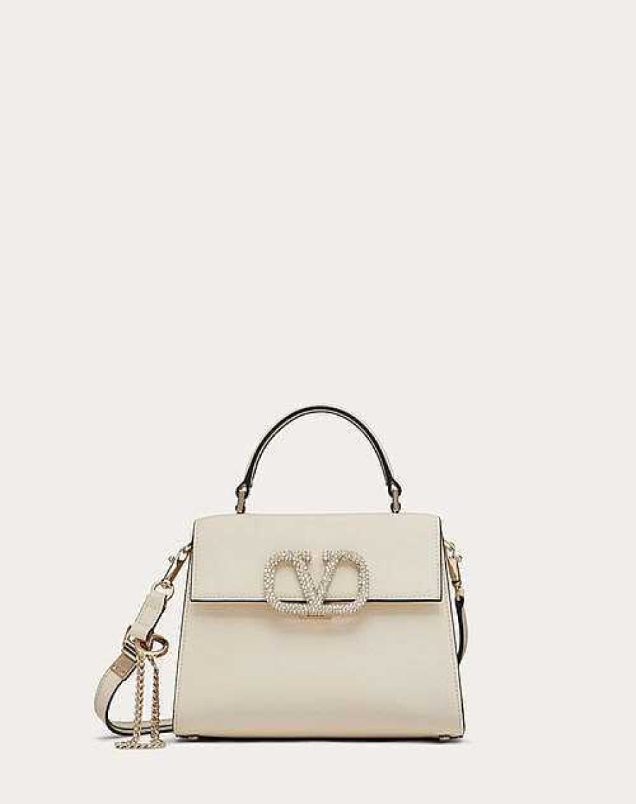 Valentino Small Vsling Handbag With Jewel Embroidery | Top Handle Bags