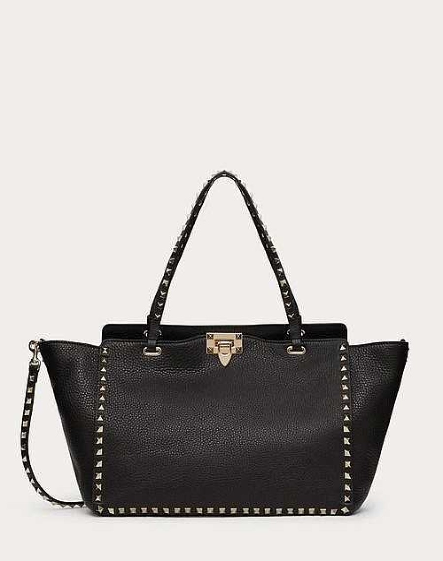 Valentino Medium Grainy Calfskin Rockstud Bag | Totes