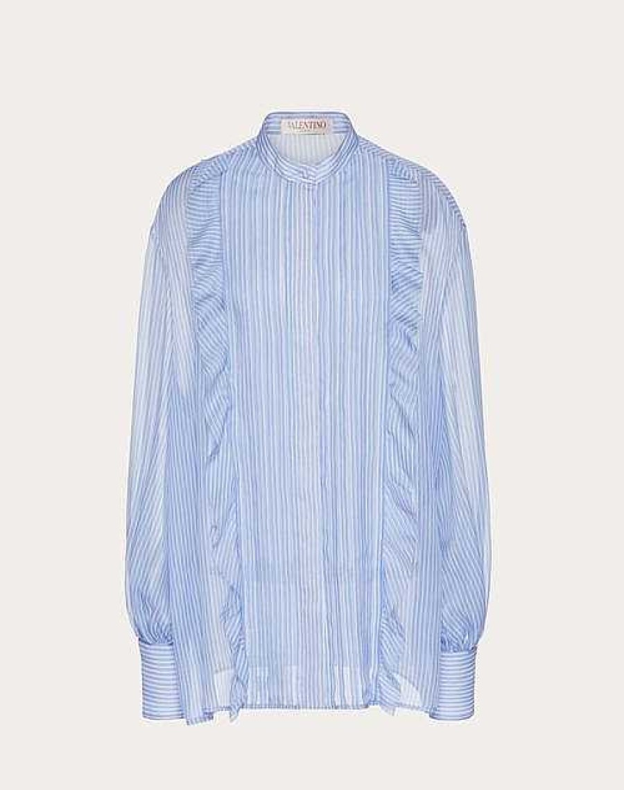 Valentino Classic Stripes Chiffon Shirt | Shirts And Tops