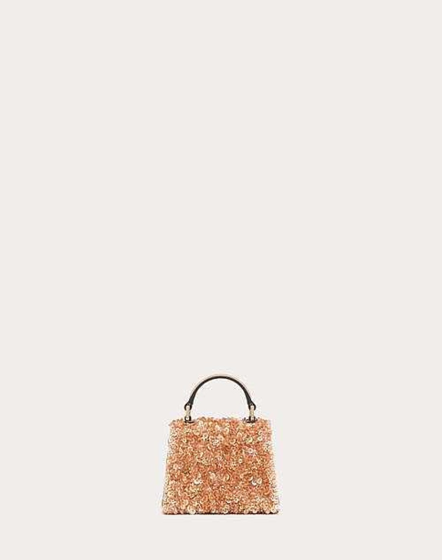 Valentino Micro Vsling Handbag With 3D Embroidery | Top Handle Bags