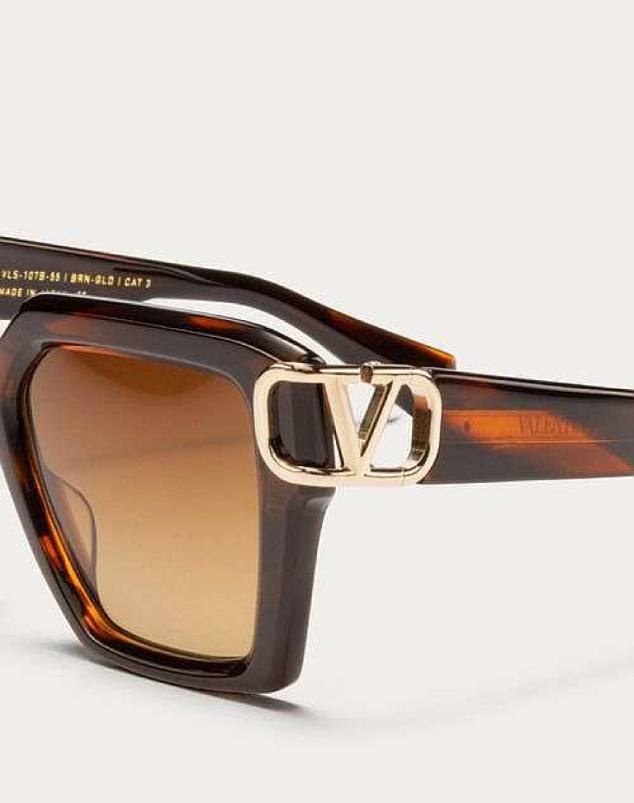 Valentino I - Squared Acetate Vlogo Frame | Eyewear