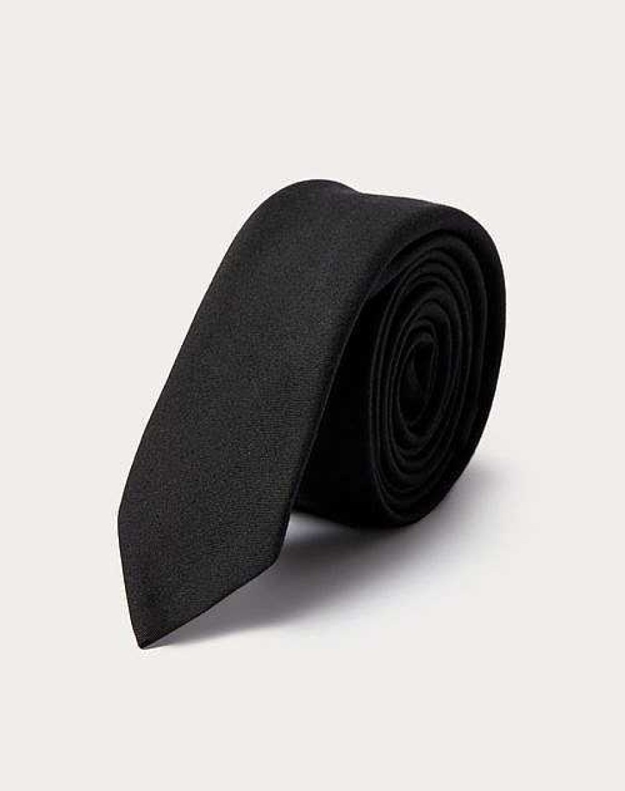 Valentino Valentie Tie In Wool And Silk | Soft Accessories